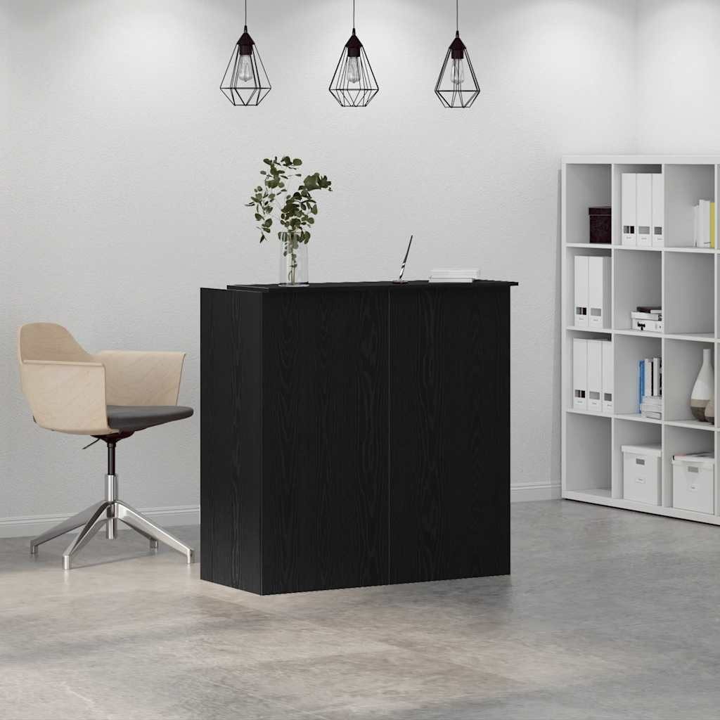vidaXL Schreibtisch Empfangstresen Schwarze Eiche 100 x 50 x 103,5 cm Holzwerkstoff (1-St) – Bild 4 von 5