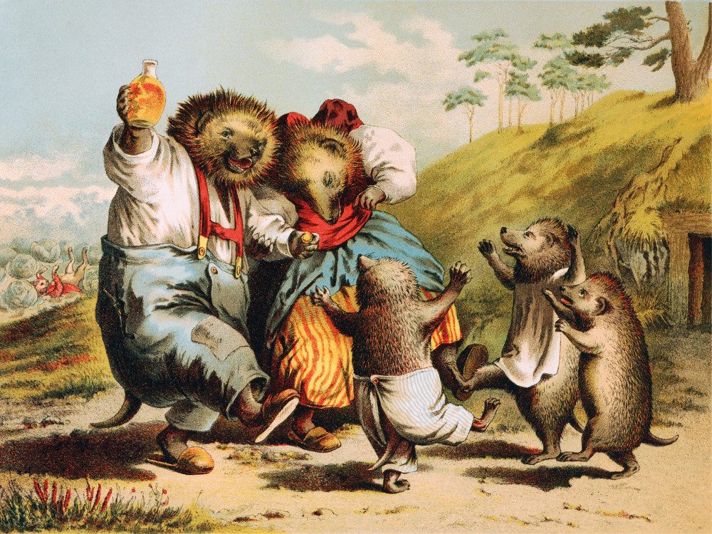 Poster Carl Offterdinger Kunstdruck Bild - Der Hase Und Der Igel