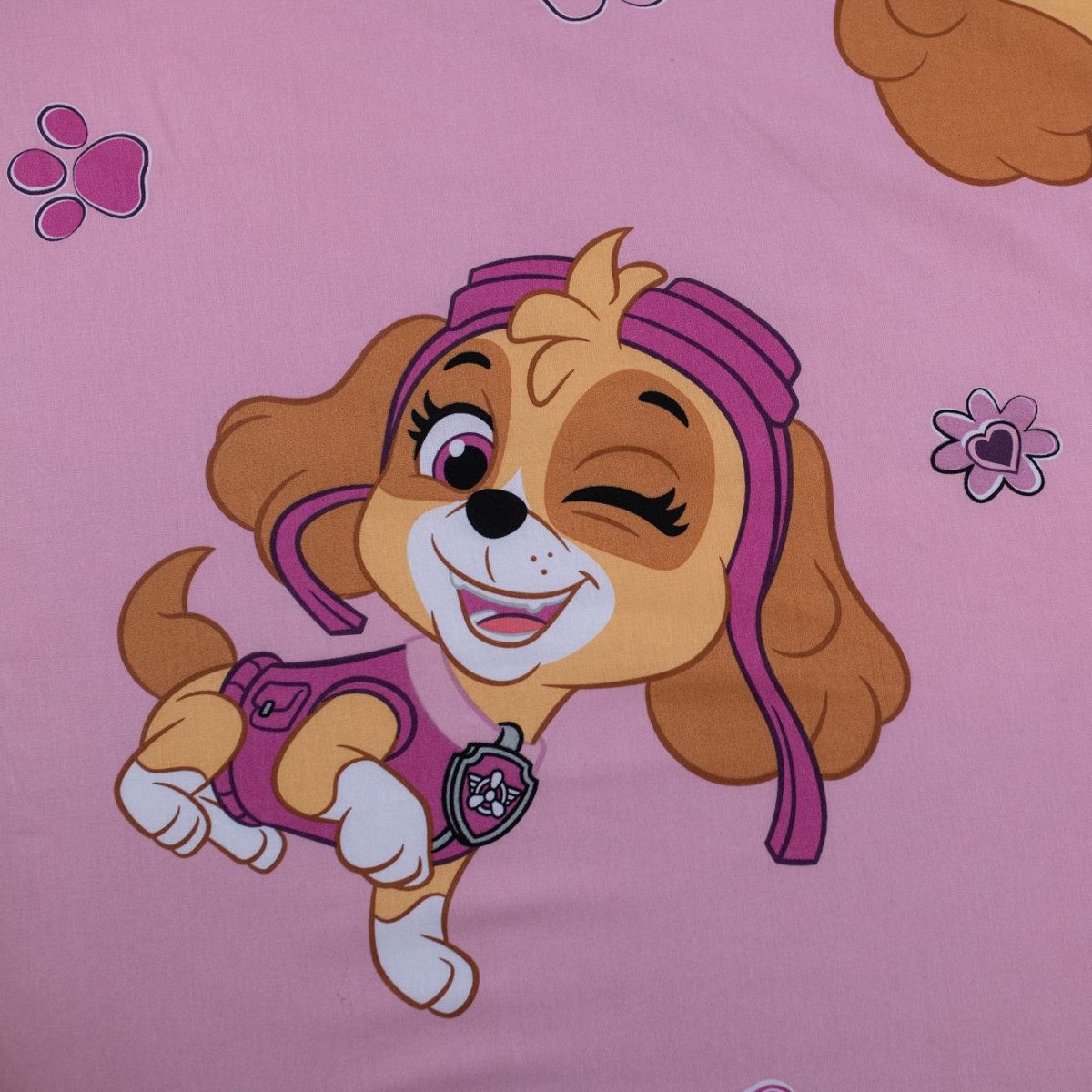Jerry Fabrics Spannbettlaken Paw Patrol 100 % Baumwolle, für Matratzen 90×200 cm