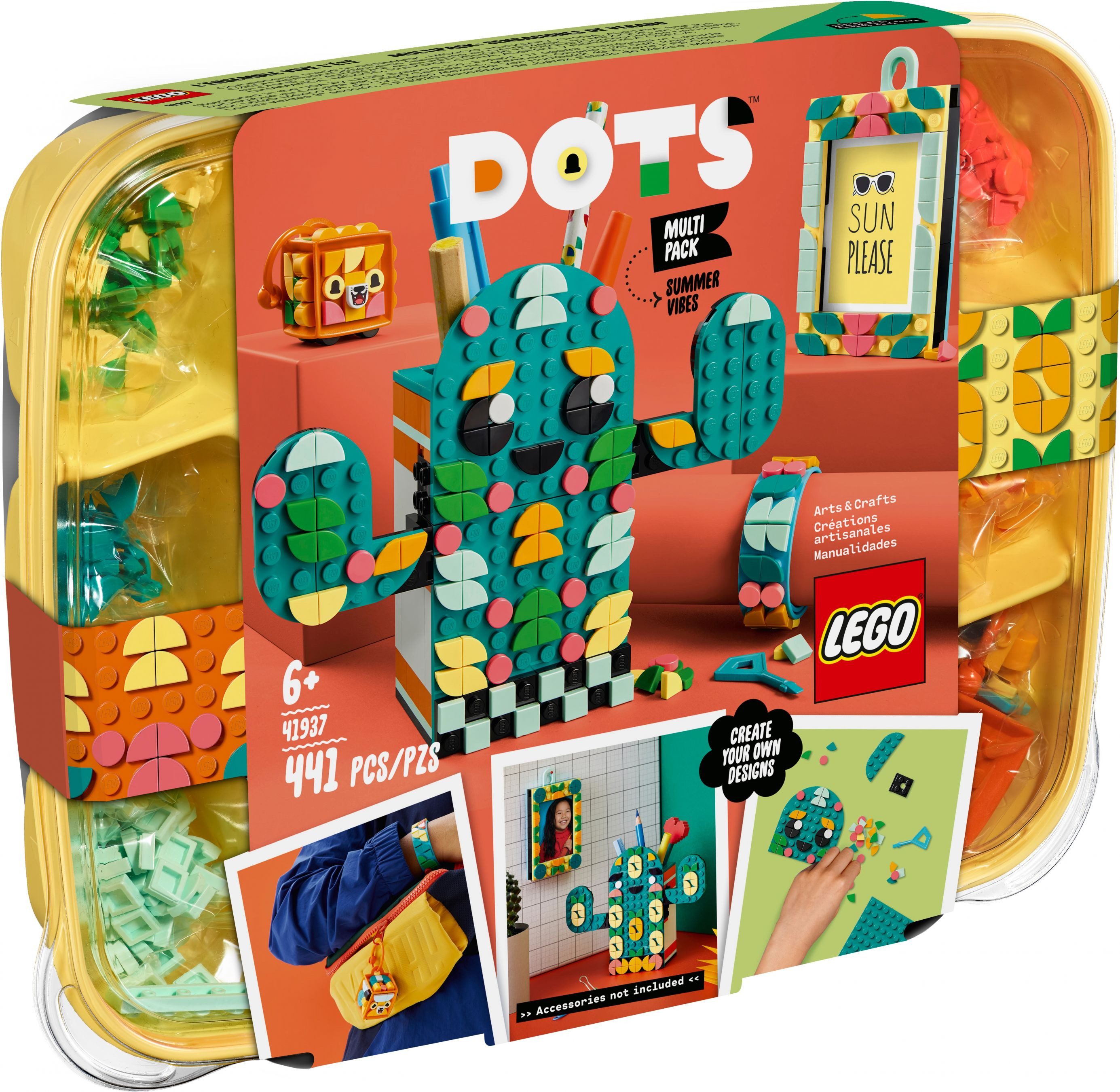 LEGO® LEGO® Dots 41937 Kreativset Sommerspaß - 41937 Teile 441x Spielbausteine, (Bausteine, 441 St., Kreativ-Set), Made in Europe
