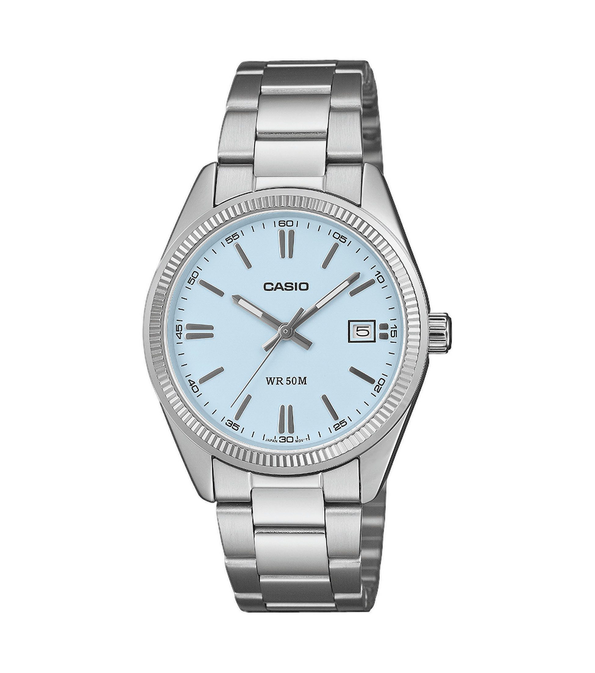 CASIO TIMELESS COLLECTION Quarzuhr UTP-1302PD-2A2VEF, Armbanduhr, Damenuhr, Herrenuhr, Edelstahlarmband, analog, Tag