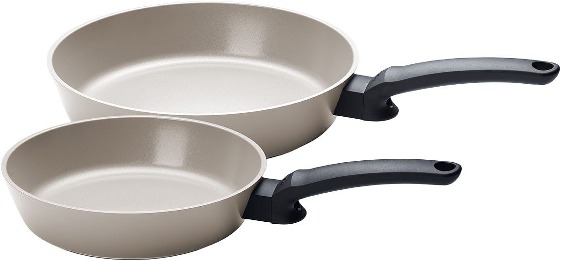 Fissler Pfannen-Set Ceratal® Evo Comfort, Aluminium (Set, 1x Bratpfanne 24 cm + 1x Bratpfanne 28 cm), 2-teiliges Keramikpfannen-Set