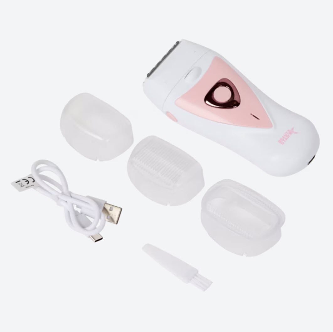Spectrum Beauty-Trimmer Lady Shaver aufladbar mit Zubehör Elektrischer Rasierer