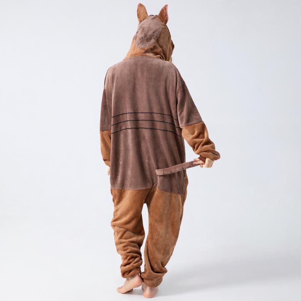 Corimori Partyanzug Flauschiges Gürteltier-Kostüm für Erwachsene,  Karneval Kostüm Onesie, Jumpsuit, Pyjama, Fasching, Kigurumi, Tierkostüme, Gürteltier "Liam"