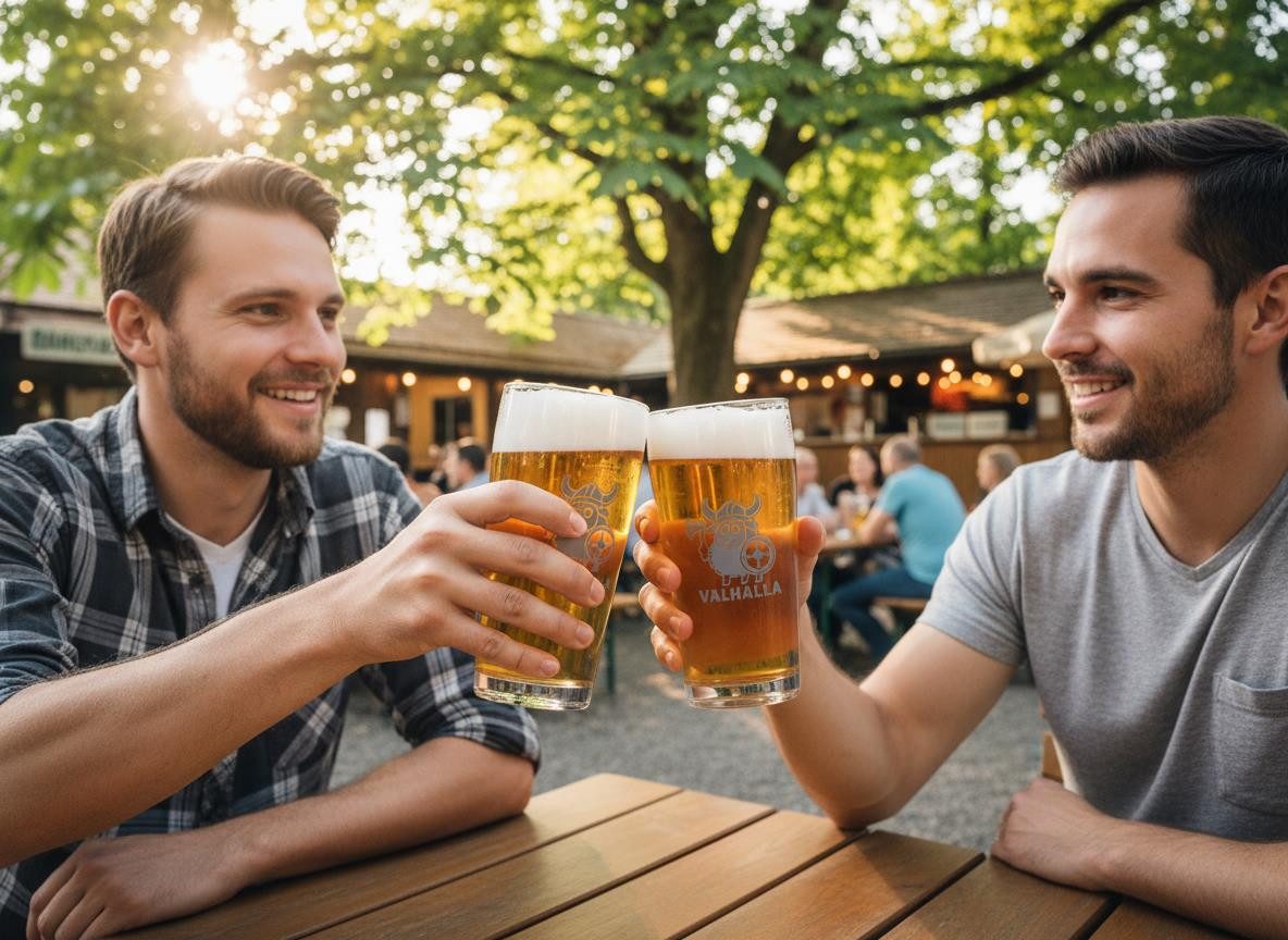 Valhalla Bierglas Valhalla Bierglas Gravur Wikinger 500ml – Ideal für gesellige Abende, 1-tlg., Glas, Atemberaubende Darstellung