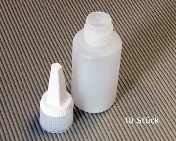 OCTOPUS Kanister 10 Plastikflaschen 50 ml mit weissen Spritzverschlüssen 18 mm Gewinde (10 St)