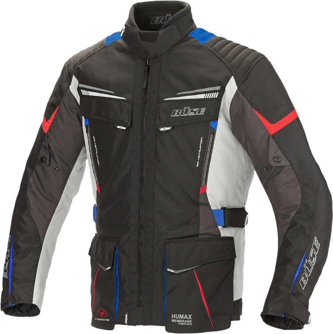 Büse Black/Blue/Red Motorradjacke Pro Textiljacke Motorrad Lago