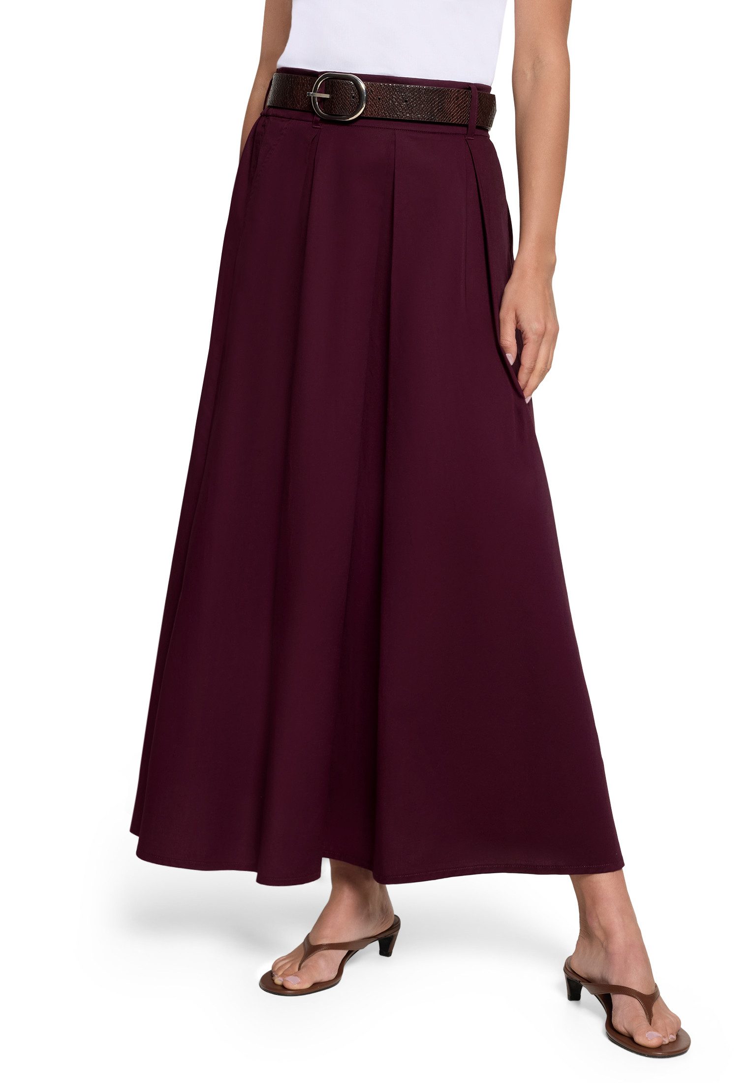 Zero Maxirock Damen mit Gürtel Gürtel