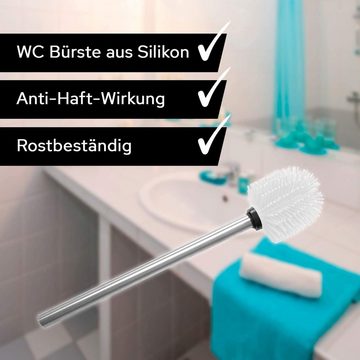 ROXUS WC-Reinigungsbürste SILIKON WC Bürste, Toilettenbürste, Klobürste, WC Ersatzbürste, jedes WC, (Set, 2 teilig), hochwertiger Silikonbürstenkopf