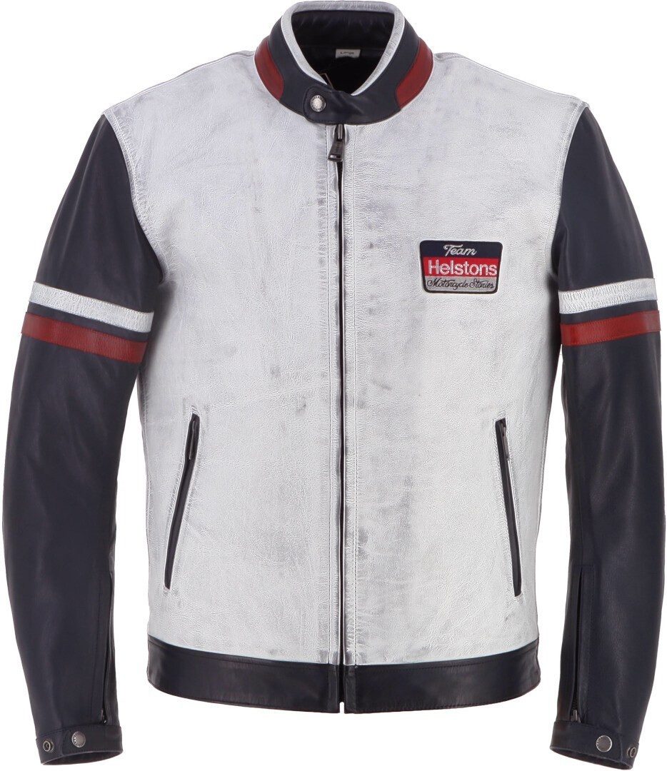 Helstons Motorradjacke V-Series Motorrad Lederjacke Rückenprotektor enthalten,herausnehmbares Innenfutter,wasserdicht