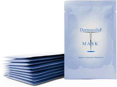 Dermaroller Tuchmaske Hyaluron Maske Packung, 10 Stück á 18ml