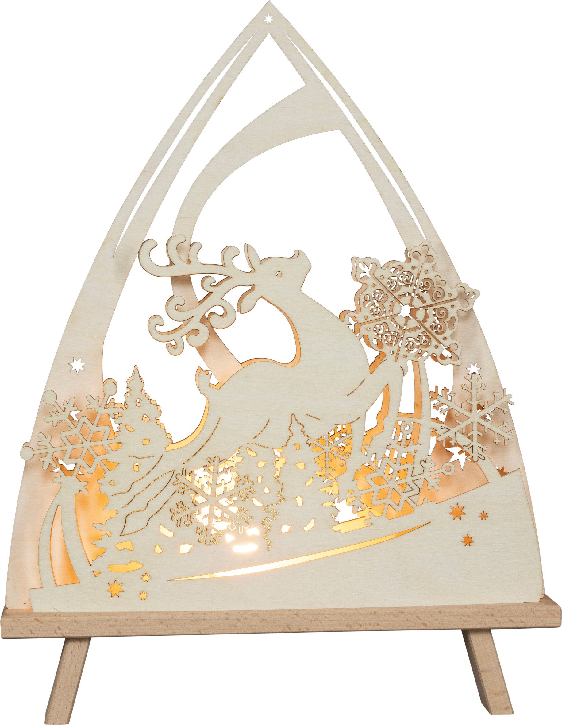 SAICO Original LED Schwibbogen Dekoleuchte-Spitze, Winterzauber, inkl. LED-Leuchtmittel, warmweiß, BxHxT: 30x38,5x6 cm