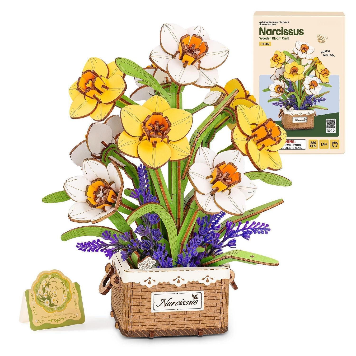 LuxusKollektion 3D-Puzzle 3D Puzzle Blumen Holzmodell, Puzzleteile