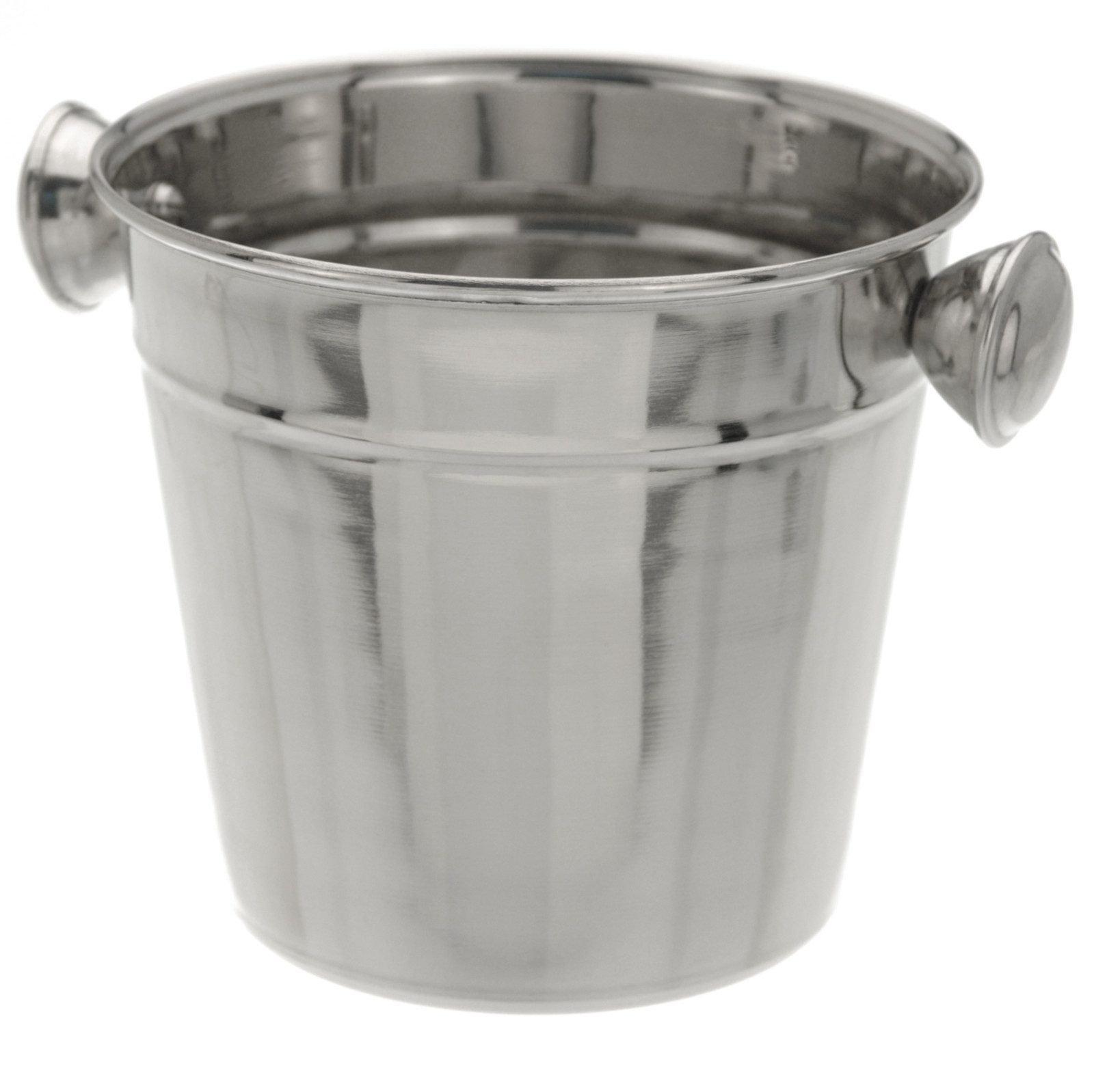 Koopman Eiseimer Eiswürfelbehälter Edelstahl 11x11 cm Mini 2 Griffe 4er Set, 4tlg, 11x11cm, Edelstahl, 2 Griffe, Barzubehör – Bild 3 von 3