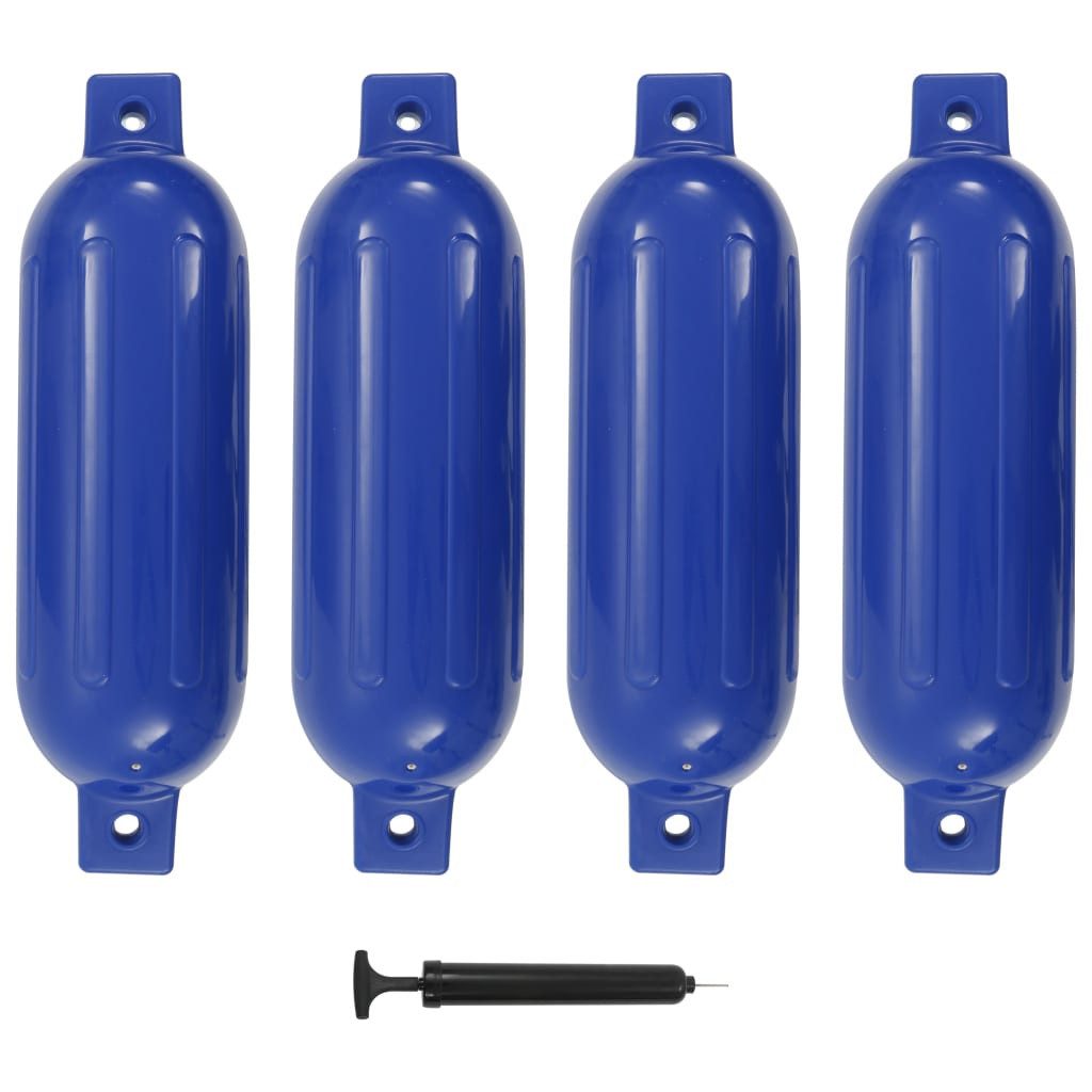 vidaXL PKW-Anhänger 51 x 14 cm Bootsfender 4 Stk Blau 51x14 cm PVC
