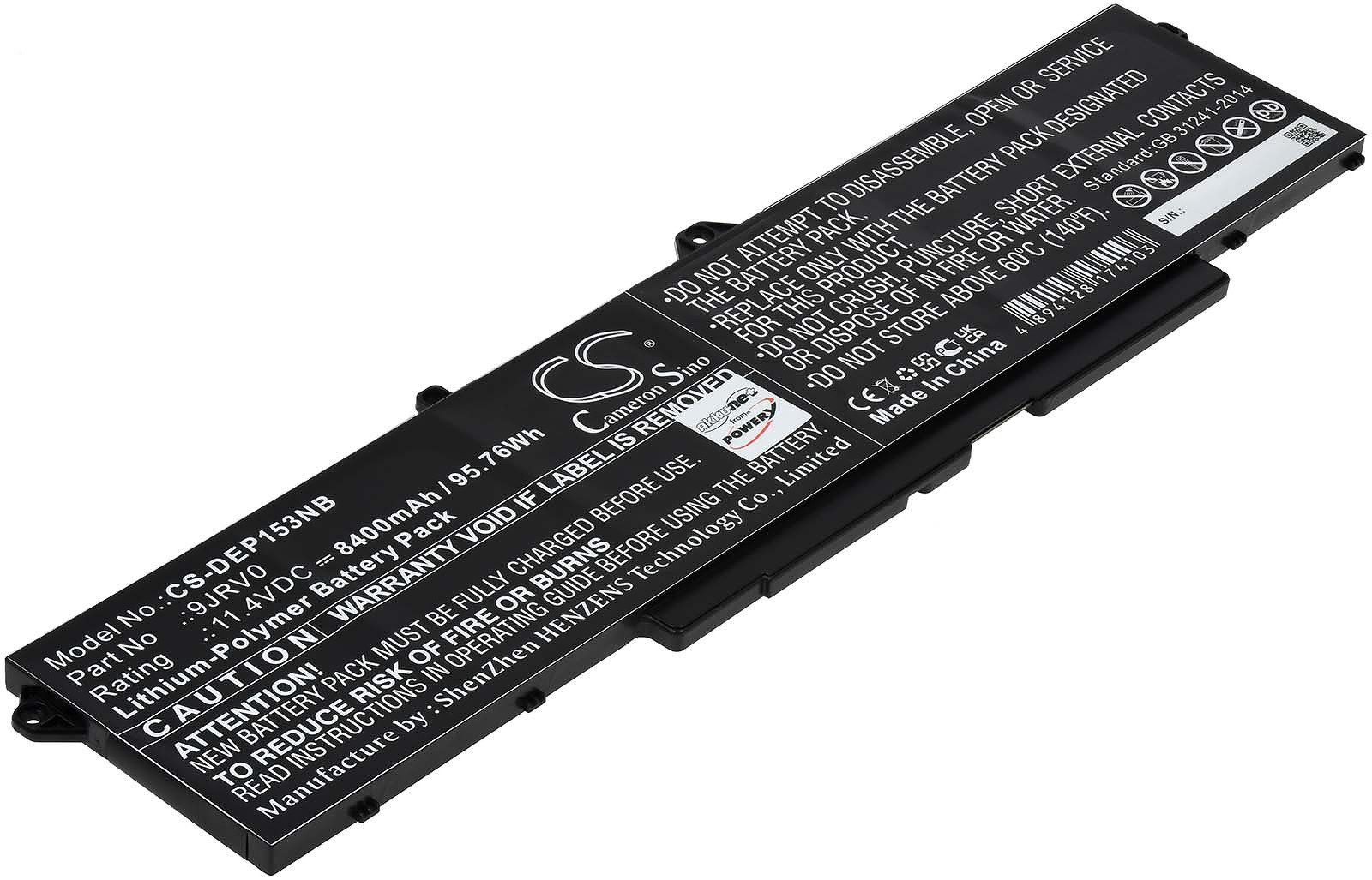 Powery Akku für Dell Typ 9JRV0 Laptop-Akku 8400 mAh (11.4 V)