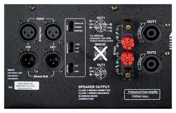Pronomic XA-1400 Endstufe 2x1400W/8 Ohm, 2x 2100W/4 Ohm, 2x 3000W/ 2 Ohm Audioverstärker (6000 W, Schaltungstype: Class H)