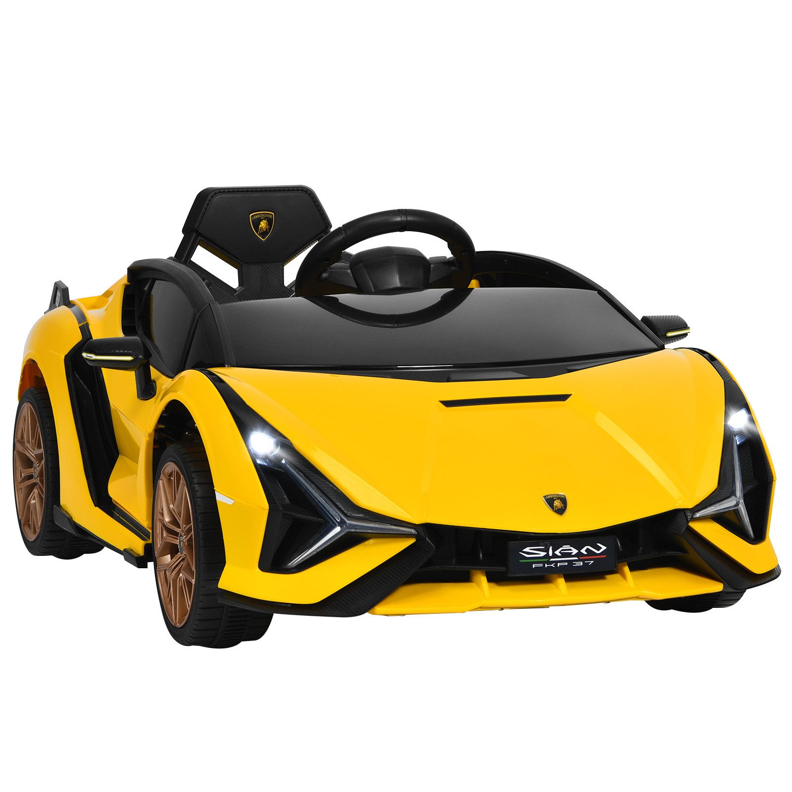 COSTWAY Elektro-Kinderauto 12V Lamborghini, 3-5km/h