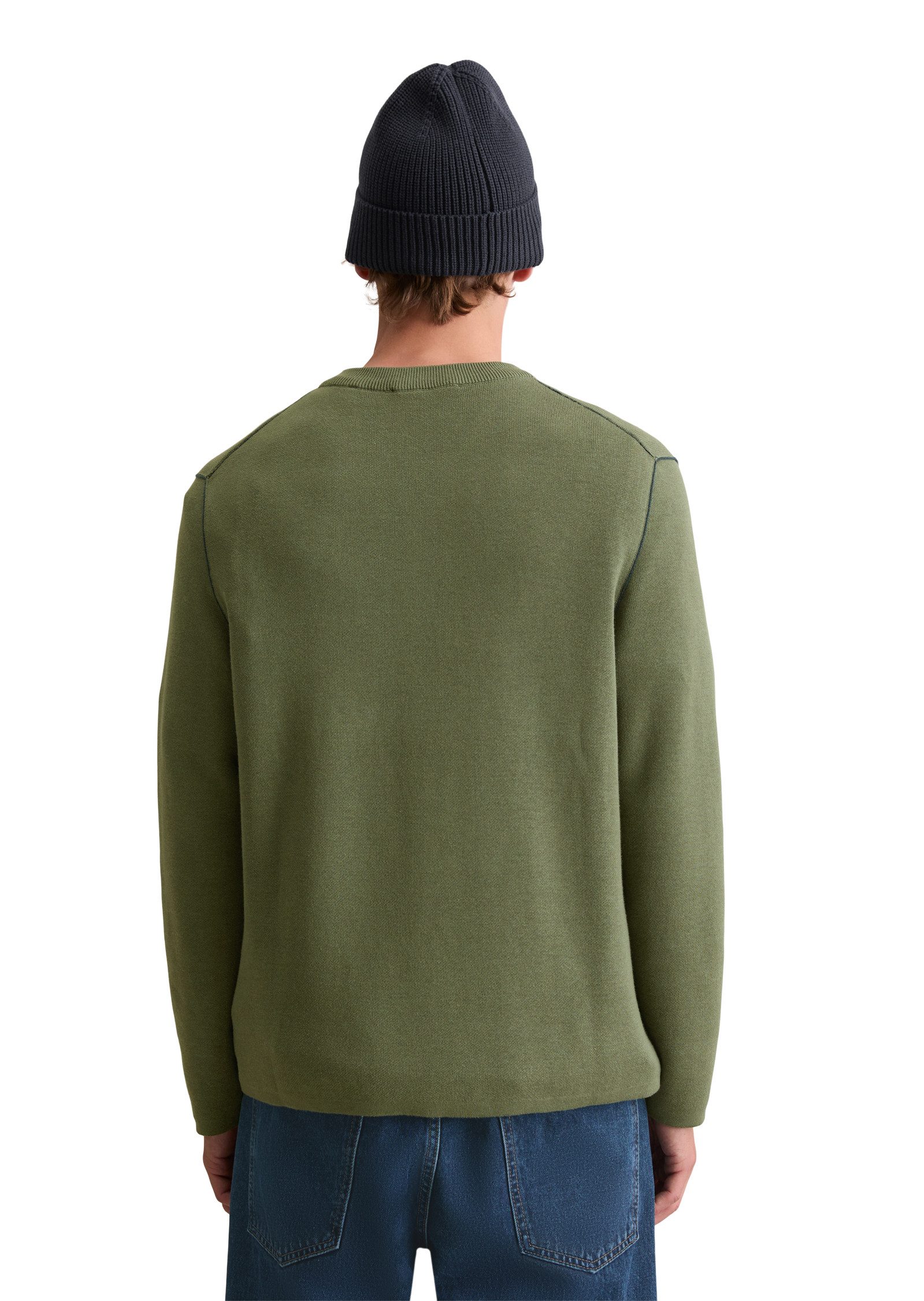 Marc O'Polo DENIM Rundhalspullover regular fit, aus Double-Face-Cotton günstig online kaufen