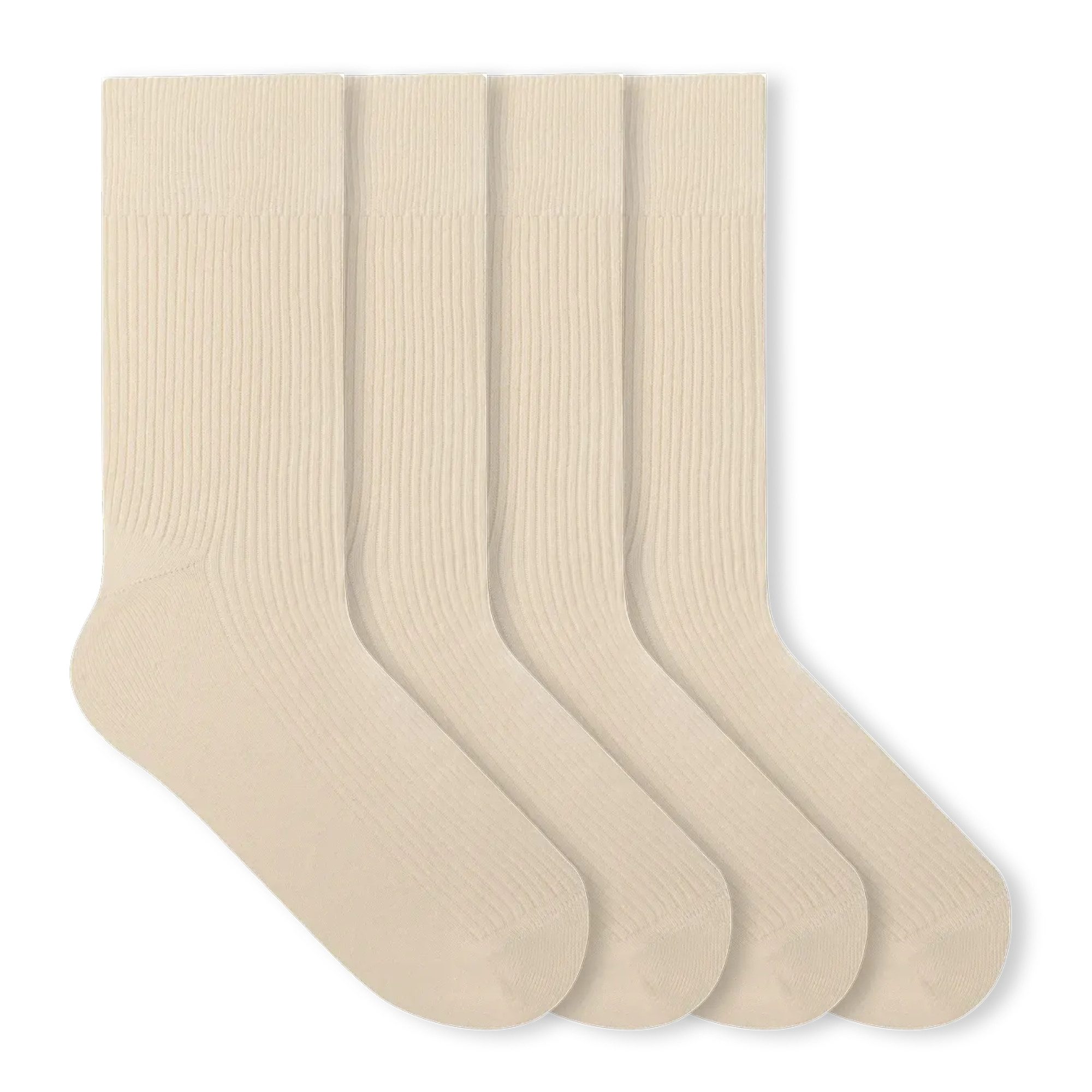 von Jungfeld Носки Fine Ribbed Bio-Baumwolle 35-46 Unisex (2-Paar, 2 Paar) verstärkte Ferse & Spitze