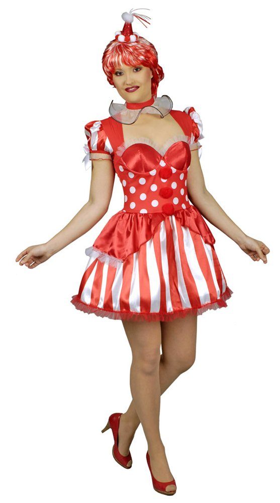 Das Kostümland Clown-Kostüm Clown Red Kostüm für Damen