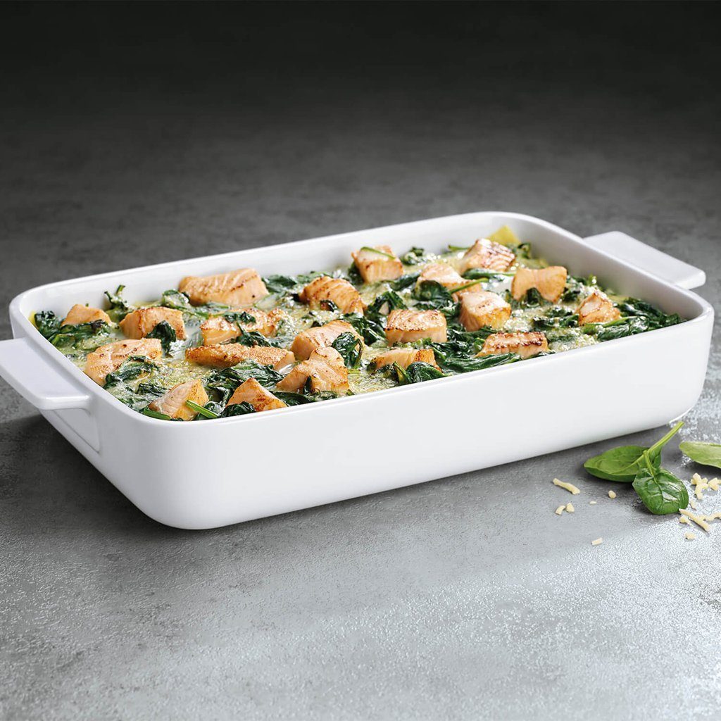 Villeroy & Boch Auflaufform Clever Cooking rechteckige Backform 30 x 20 cm, Porzellan, (1-St), Premium Porcelain, ofen-, mikrow.- & spülm.fest, Made in Germany