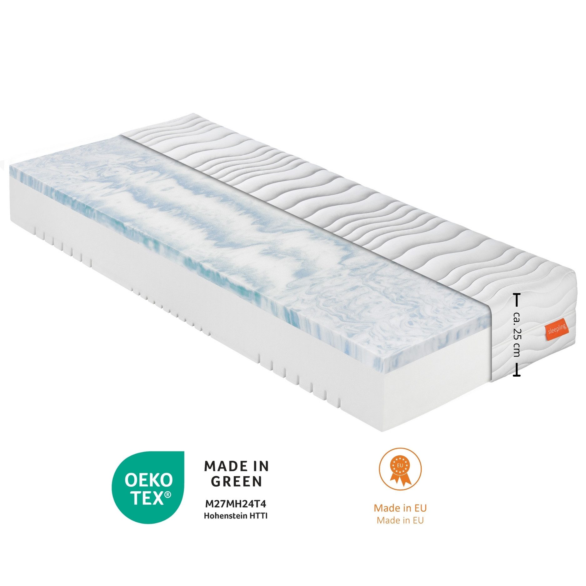 Komfortschaummatratze Innovation 400 XXL, sleepling, 25 cm hoch, mit Viscoa günstig online kaufen