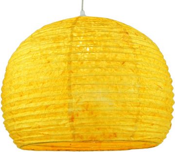 Guru-Shop Deckenleuchten Halbrunder Lokta Papierlampenschirm, Boho.., Leuchtmittel nicht inklusive