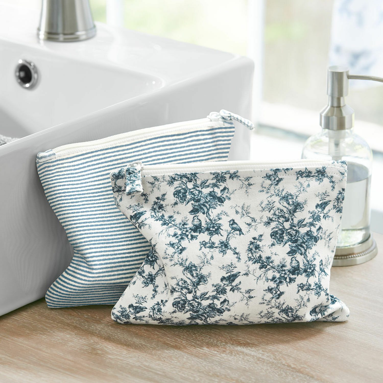 Mirabeau Handtasche Täschchen 2er Set Emilie blau/creme