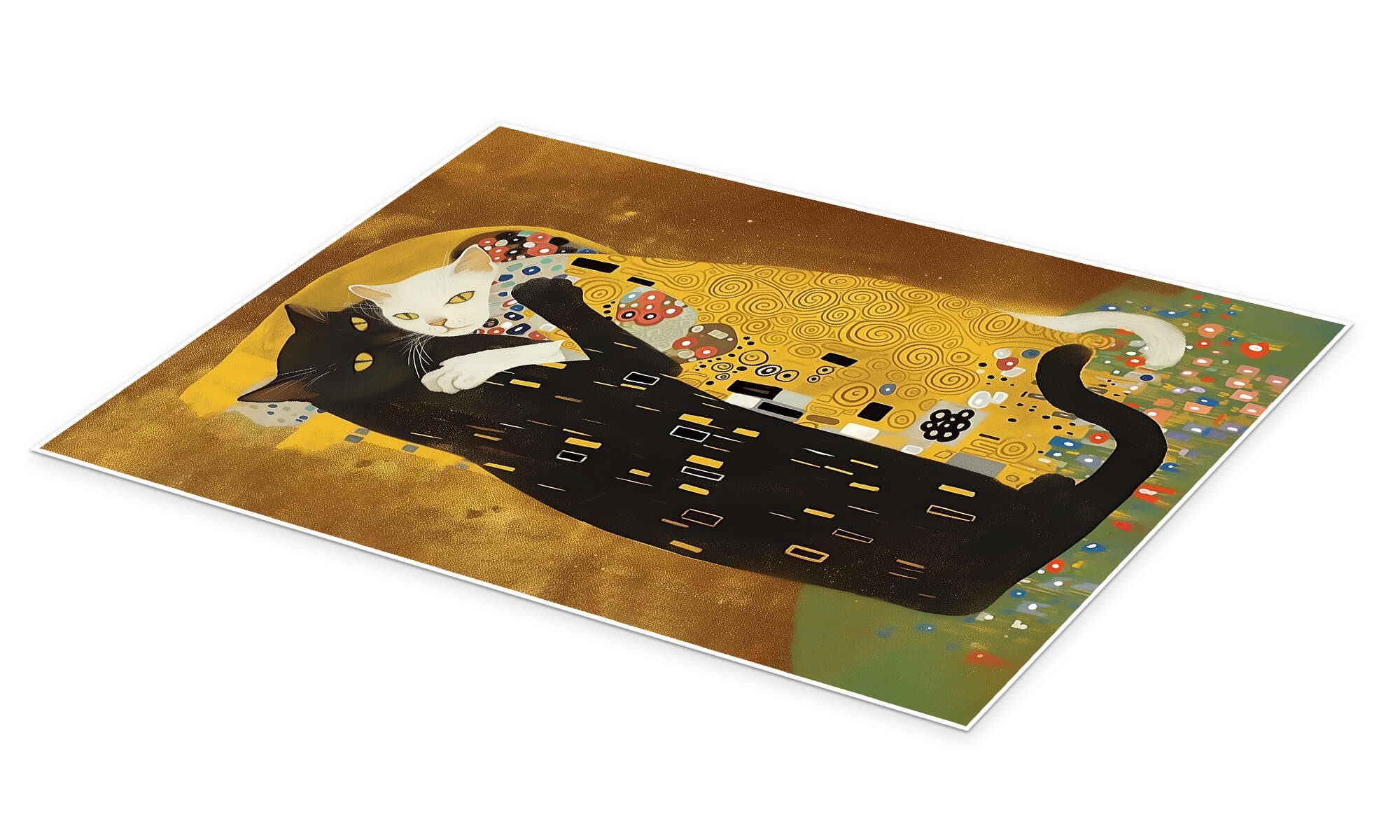 Posterlounge Wandbild Kitty Klimt Kiss, Dikhotomy, erhältlich als Poster, Leinwandbild, Wandsticker oder Acrylglasbild – Bild 2 von 5