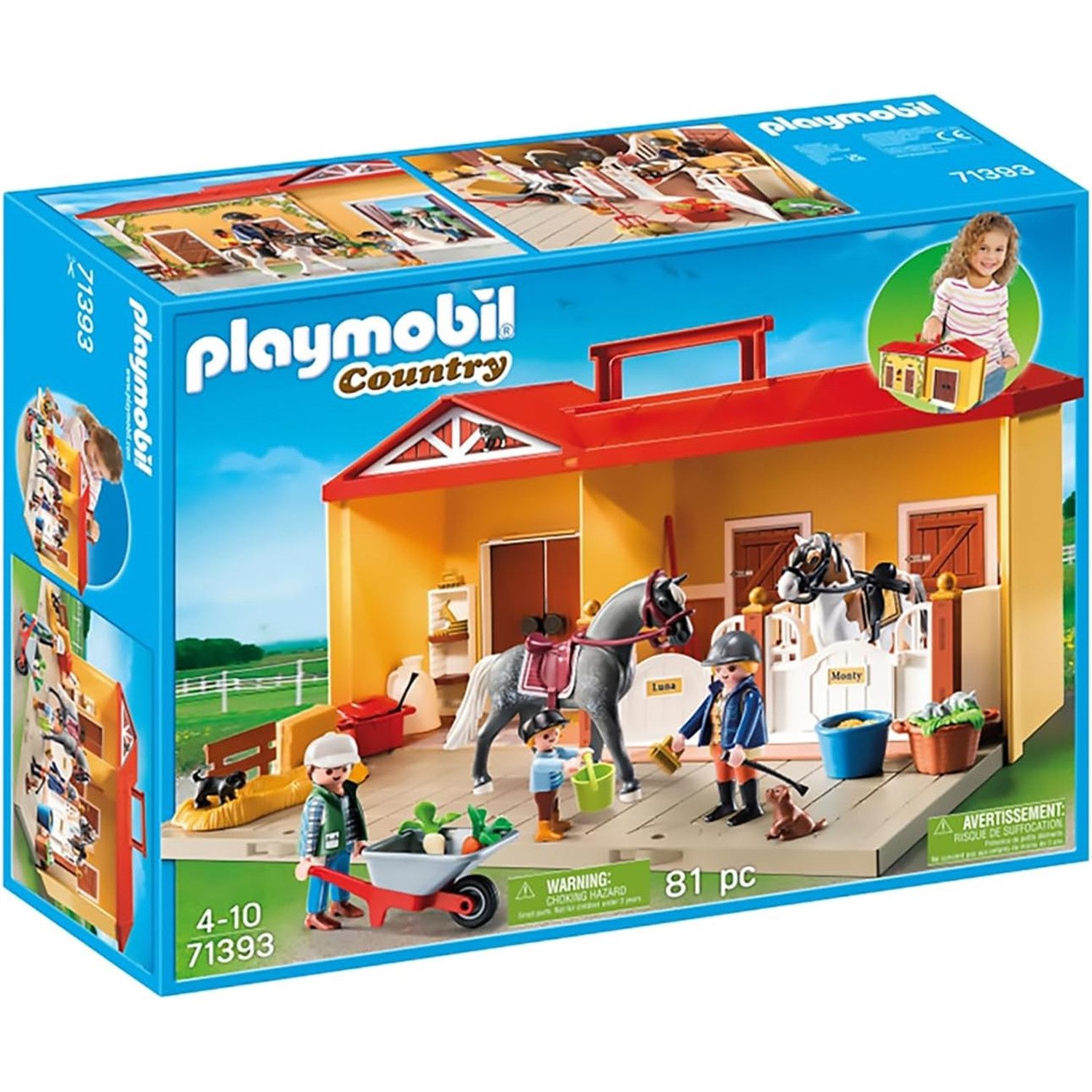 Playmobil® 71393 Mein Pferdestall zum Mitnehmen Konstruktions-Spielset günstig online kaufen