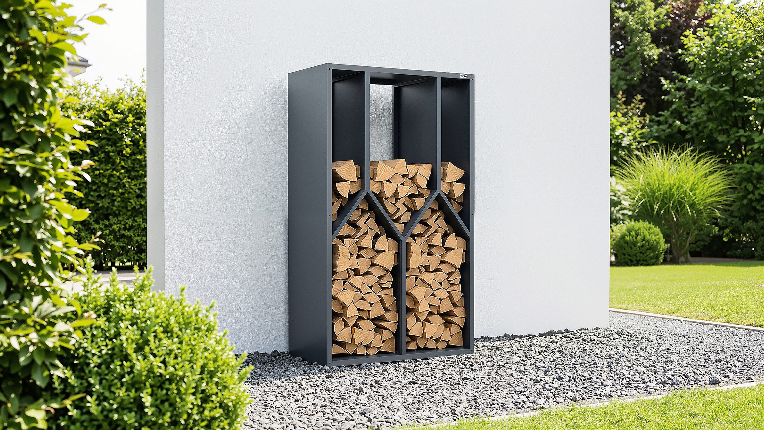 weka Kaminholzregal Brennholzregal, BxTxH:100x77x200 cm, Metall pulverbeschichtet