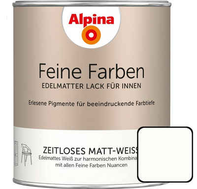 Alpina Wandfarbe Alpina Feine Farben Lack Zeitloses Matt-Weiß 750ml