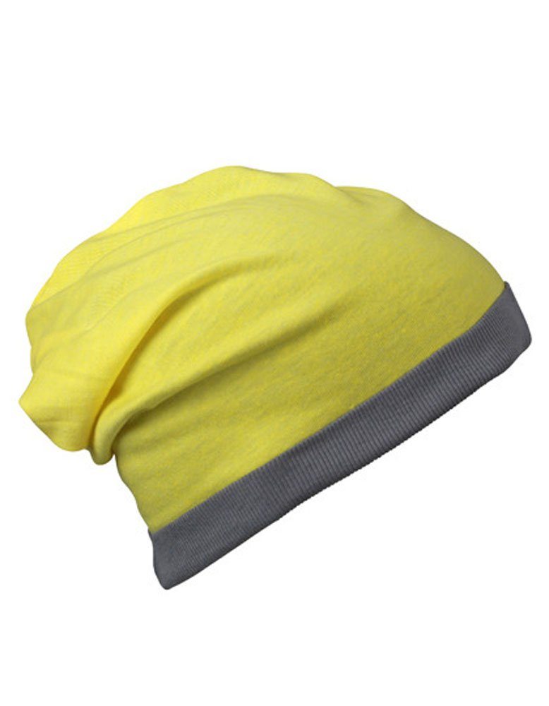 Myrtle Beach Beanie »Sommer Beanie Mütze in Yellow« Frische Melange-Optik