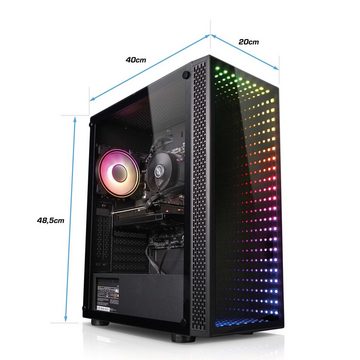 Kiebel Firestorm 10 Gaming-PC (Intel Core i5 Intel Core i5-10400F, RTX 3050, 16 GB RAM, 1000 GB SSD, Luftkühlung, ARGB-Beleuchtung)