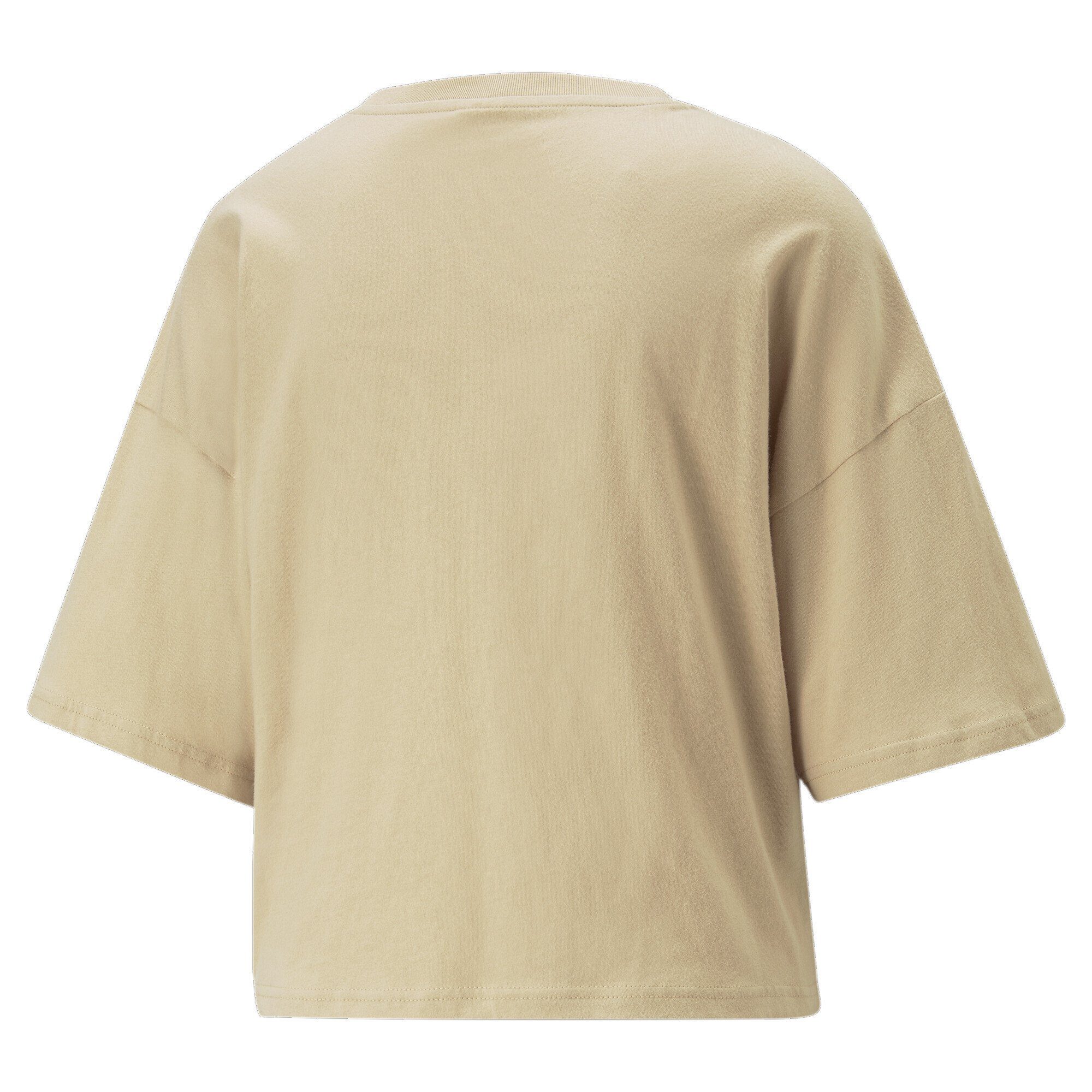 PUMA T-Shirt Classics Oversized T-Shirt Dusty Beige Damen Tan