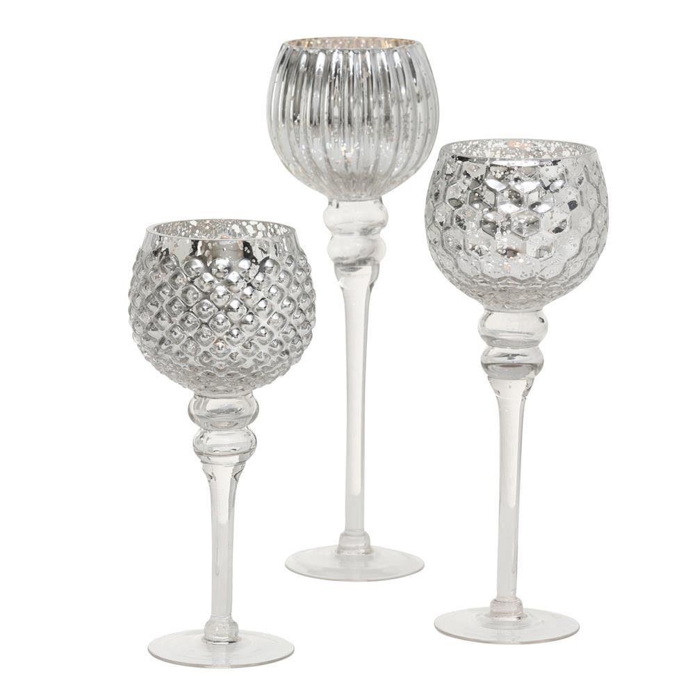 BOLTZE Windlicht Manou (3 St., 3er-Set), Silber Metallic Kerzenhalter Kerzenständer Teelichthalter. € 37,19
