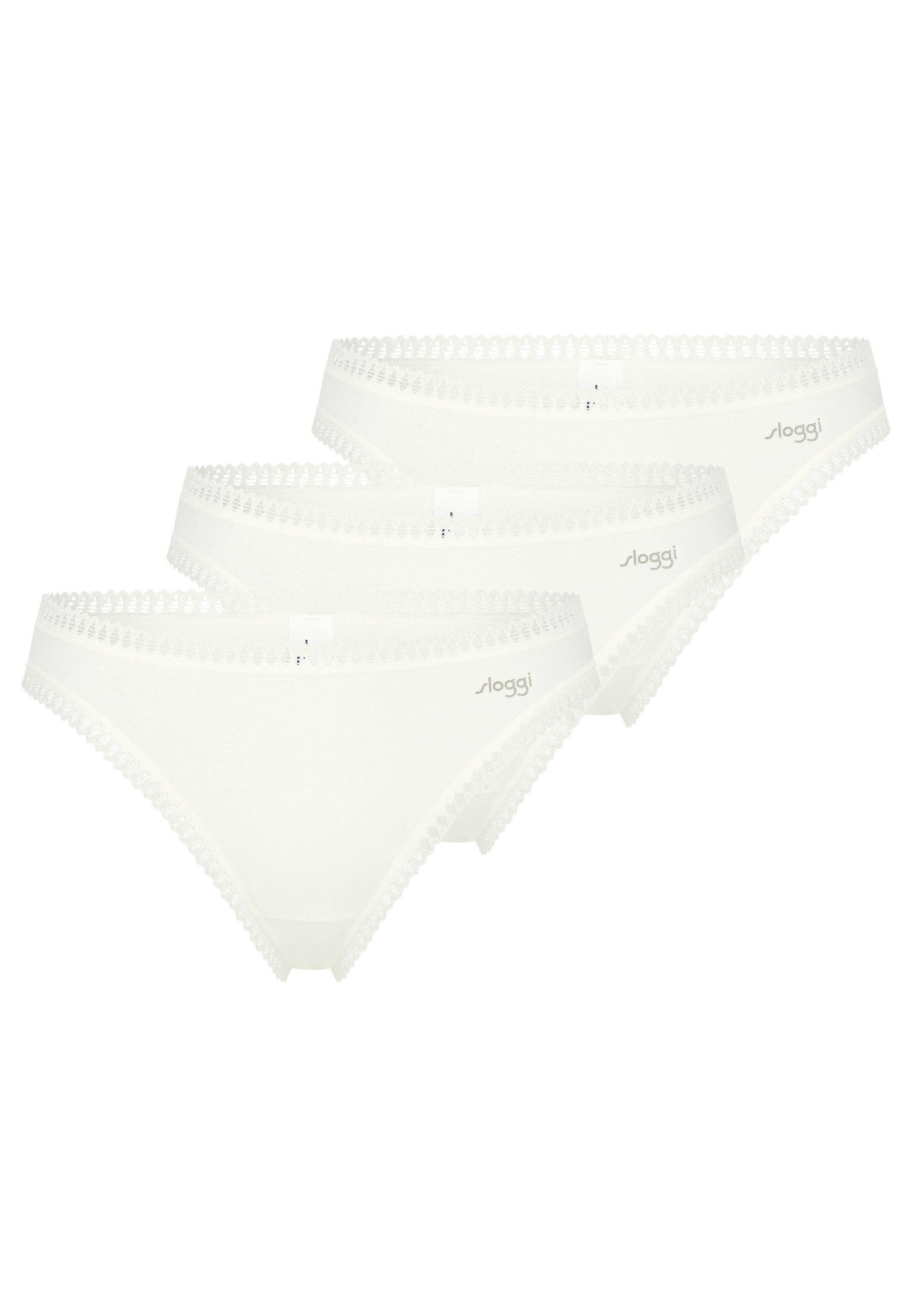 sloggi T-String 3er Pack GO Crush (Spar-Set, 3-St) String - Baumwolle - Atmungsaktiv - Komfortabel und atmungsaktiv