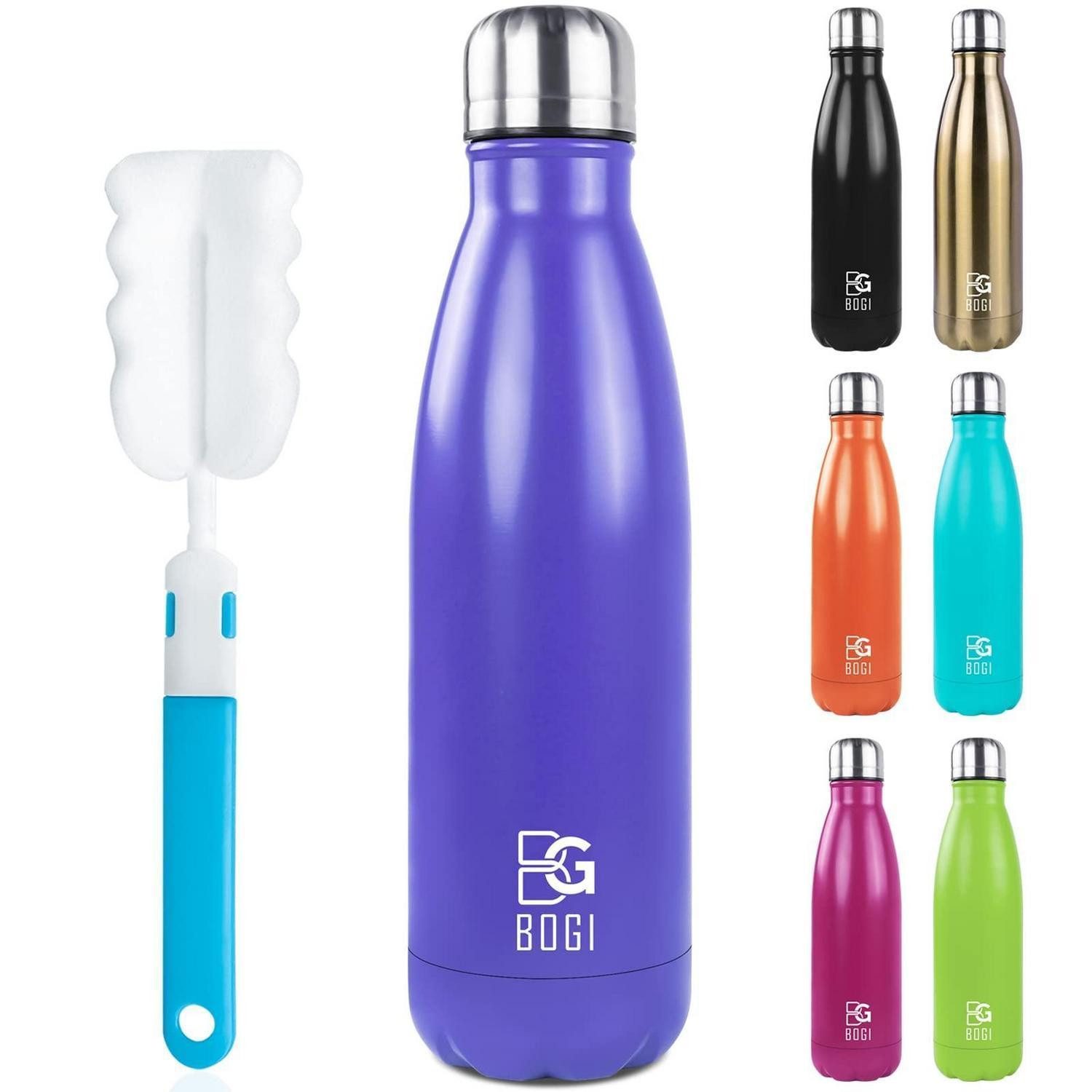 LuxusKollektion Thermoflasche Trinkflasche Edelstahl 500ml Violett