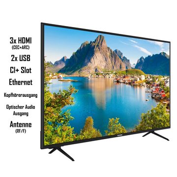 Telefunken XU50SN550S LCD-LED Fernseher (126 cm/50 Zoll, 4K Ultra HD, Smart TV, HDR, Triple-Tuner, Dolby Atmos, 6 Monate HD+ inkl)