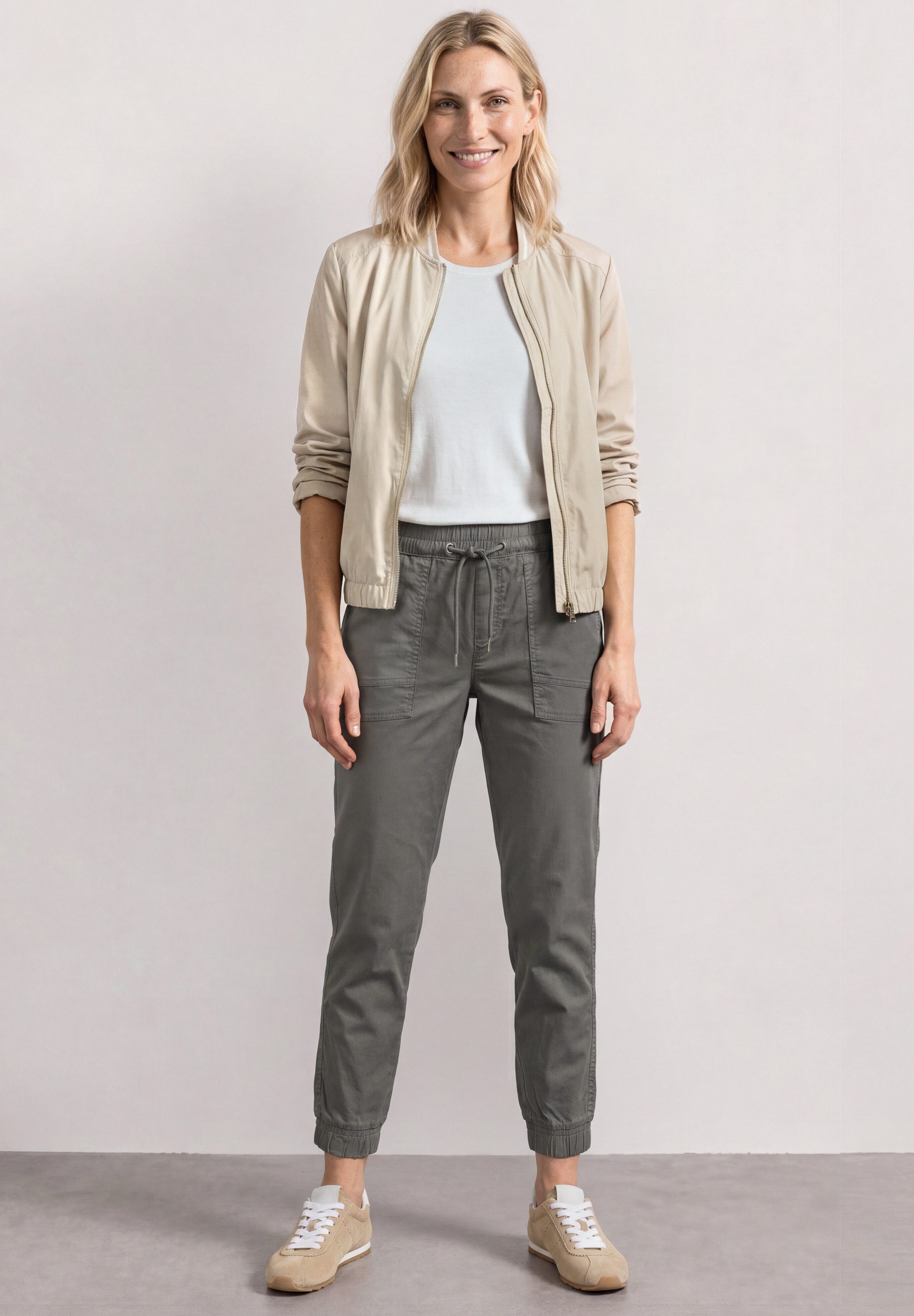 STREET ONE Jogger Pants aus Baumwolle mit Stretchanteil