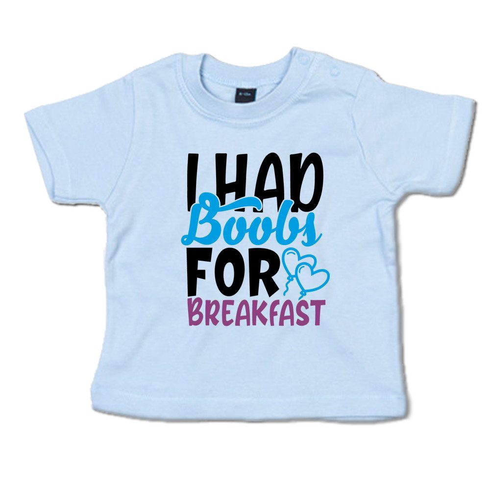 G-graphics T-Shirt I had Boops for breakfast Baby T-Shirt, mit Spruch / Sprüche / Print / Aufdruck