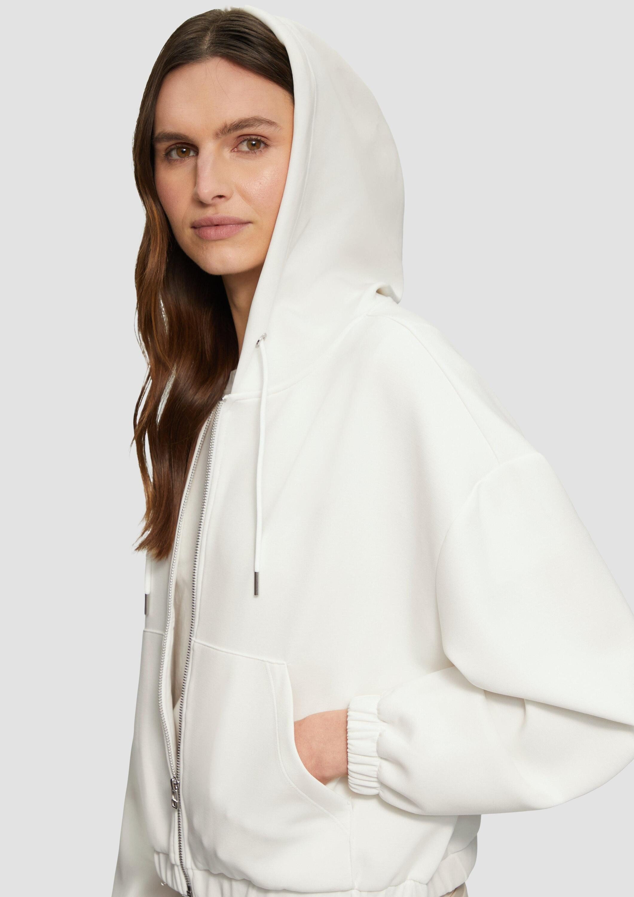 s.Oliver Sweatjacke Sweatshirt Jacke Scuba-Sweatjacke aus Modalmix im Relax günstig online kaufen