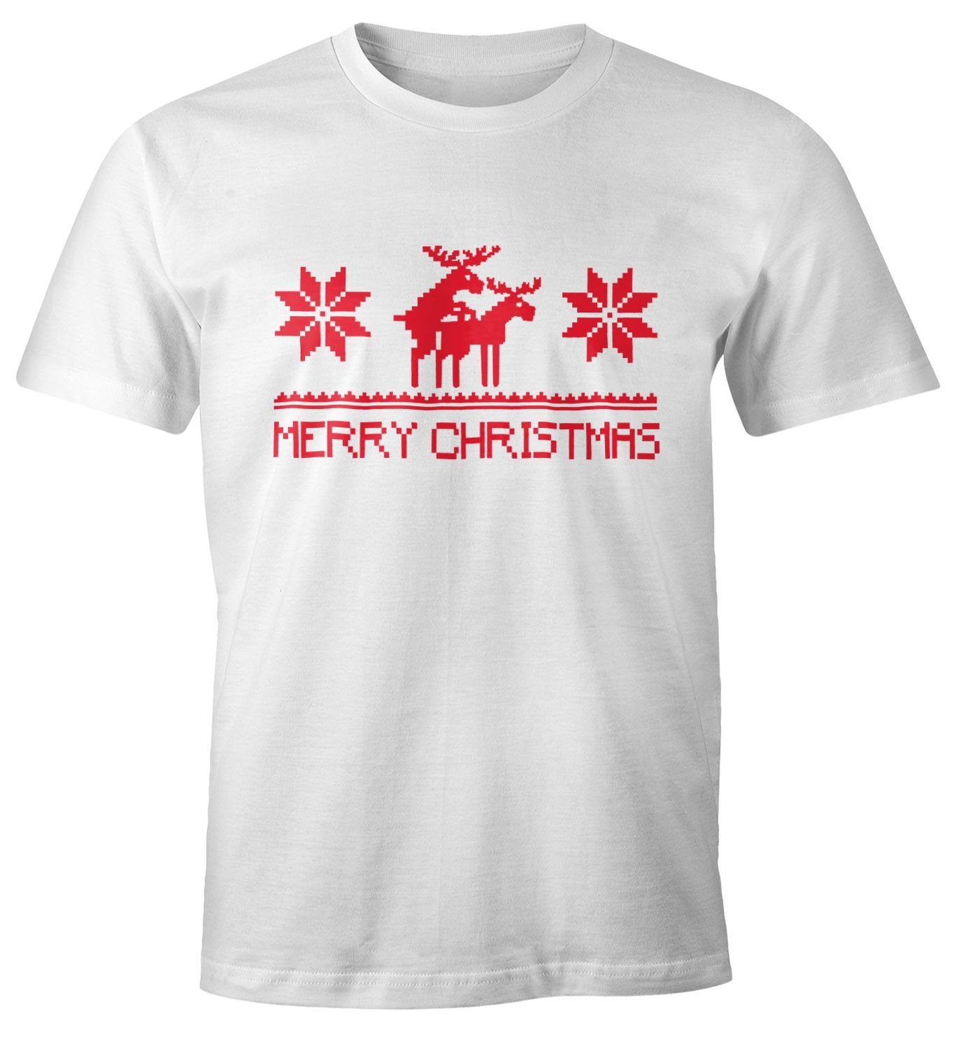 Print-Shirt Weihnachten Herren T-Shirt Merry Christmas Fun-Shirt