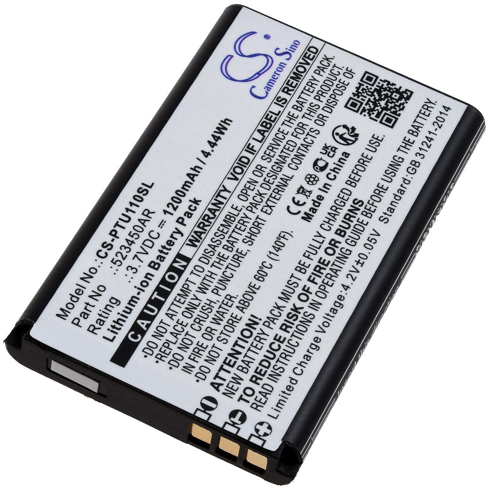 Powery Akku für Panasonic KX-TU110, KX-TU110 EXB Handy-Akku 1200 mAh (3.7 V)