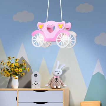 etc-shop LED Pendelleuchte, Leuchtmittel inklusive, Warmweiß, Farbwechsel, RGB LED 14 Watt Kinderzimmer Decken Hänge Leuchte Mädchen Farbwechsler