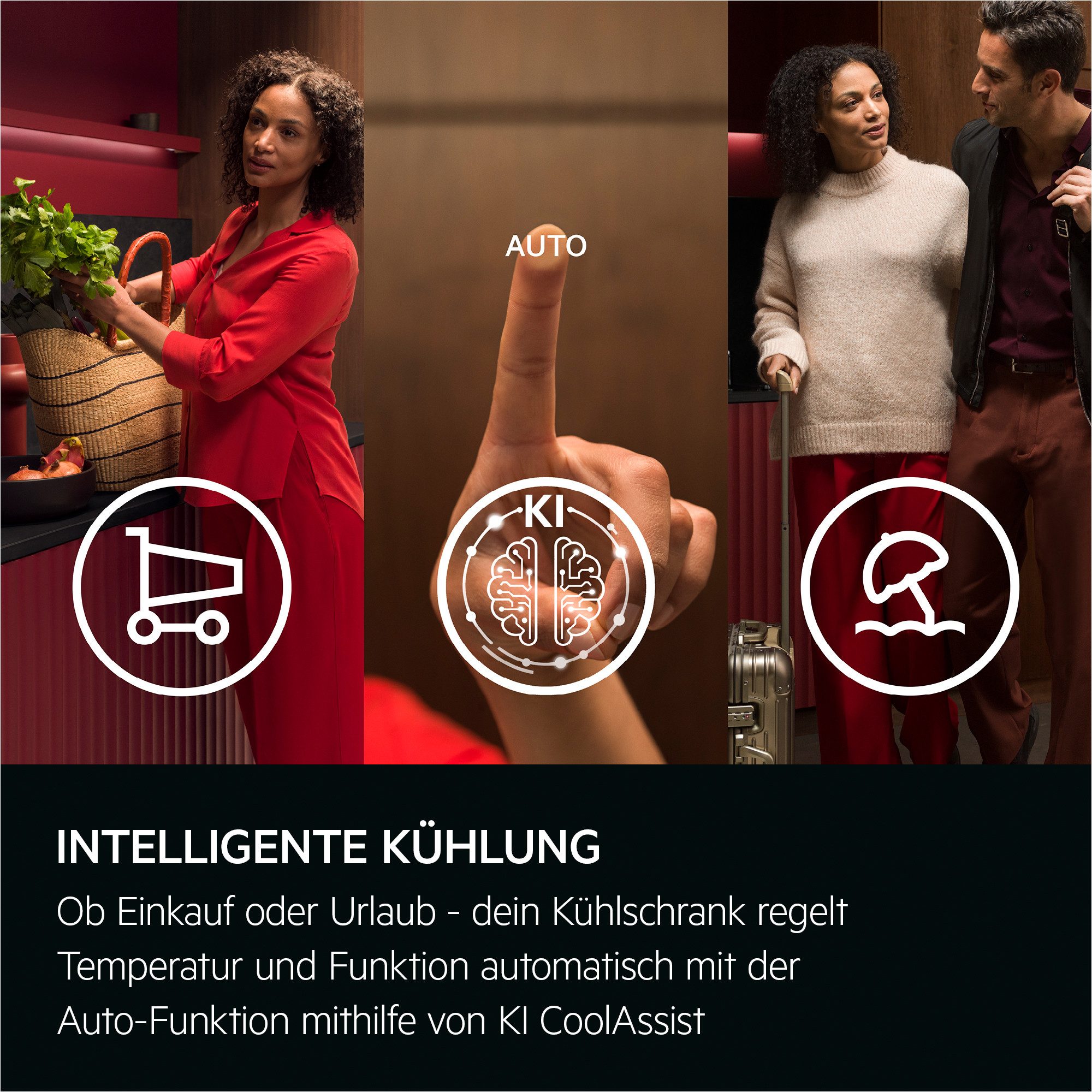 AEG Einbaukühlgefrierkombination 7000 TC7CS181AF, 176,9 cm hoch, 55,7 cm breit, KI CoolAssist: passt Kühlung automatisch an Alltag, Einkauf, Urlaub an