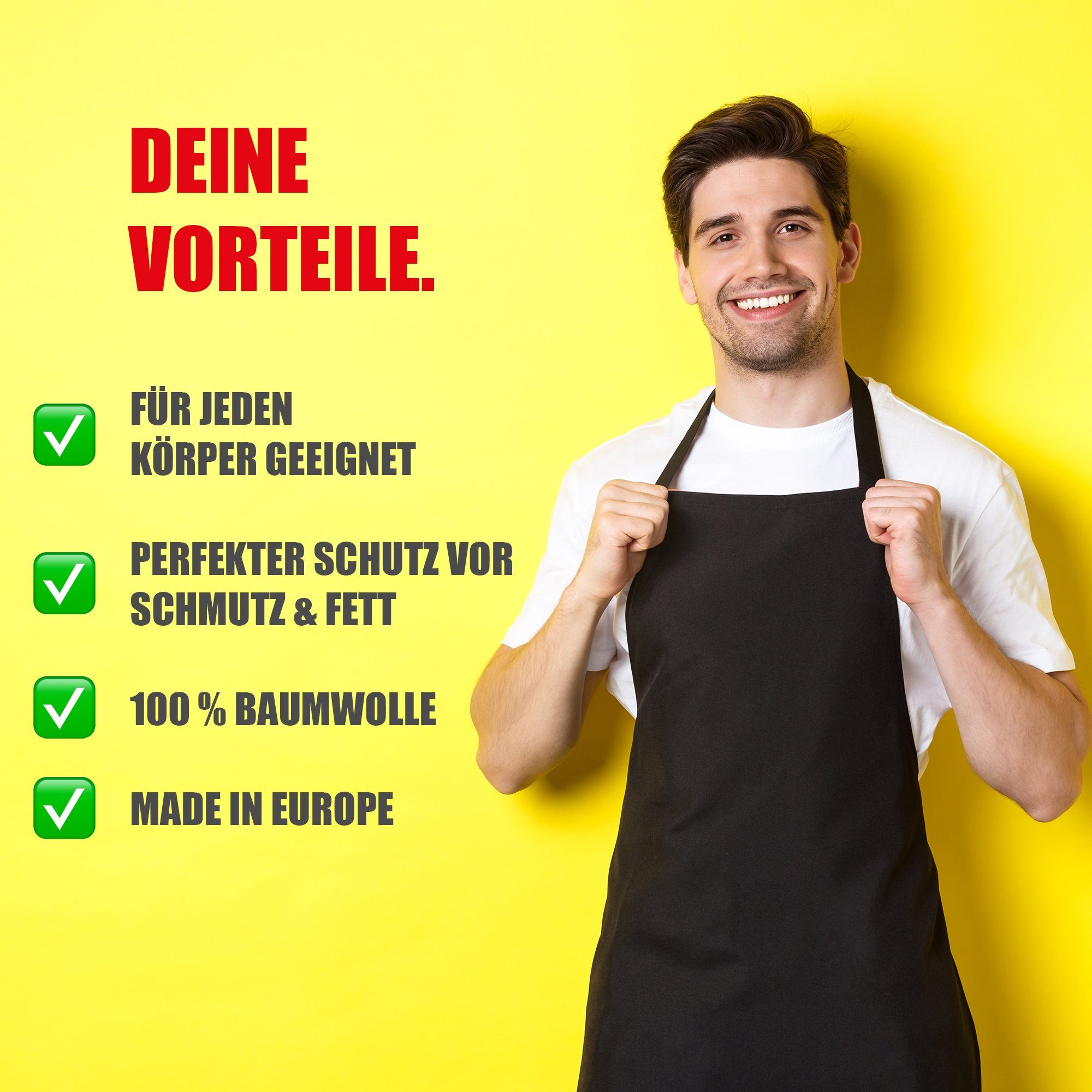 YORA Grillschürze für Männer lustig, (Set, 2-tlg., Grillschürze + personali günstig online kaufen