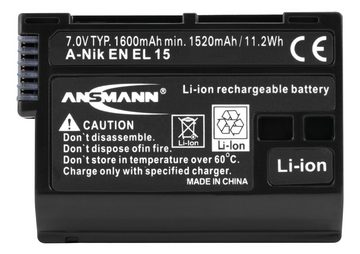 ANSMANN AG Akkupack A-Nik EN EL 15 Ersatz für Kamera Nikon D600, D800… 1400-0043 Kamera-Akku 1600 mAh (7 V)
