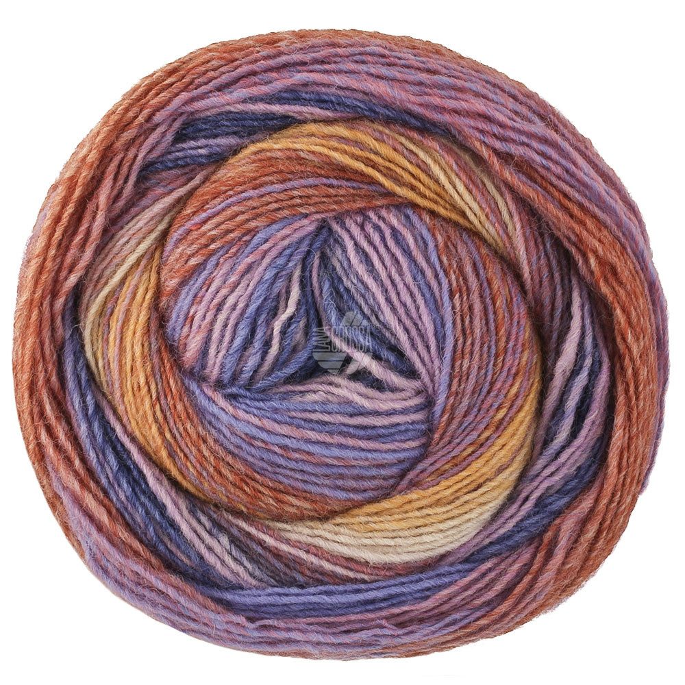 LANA GROSSA GOMITOLO MODO Farbverlaufsgarn 700 m Schurwolle Häkelwolle, 700 m (Ideal für Pullover, Cardigans, Schals und Accessoires, Markanter Farbverlauf für individuelle Strickdesigns), 200 g